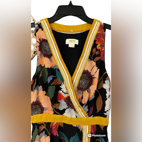 Maeve by Anthropologie Women's Floral Faux Wrap Handkerchief Dress Size 4 - Picture 5 of 5